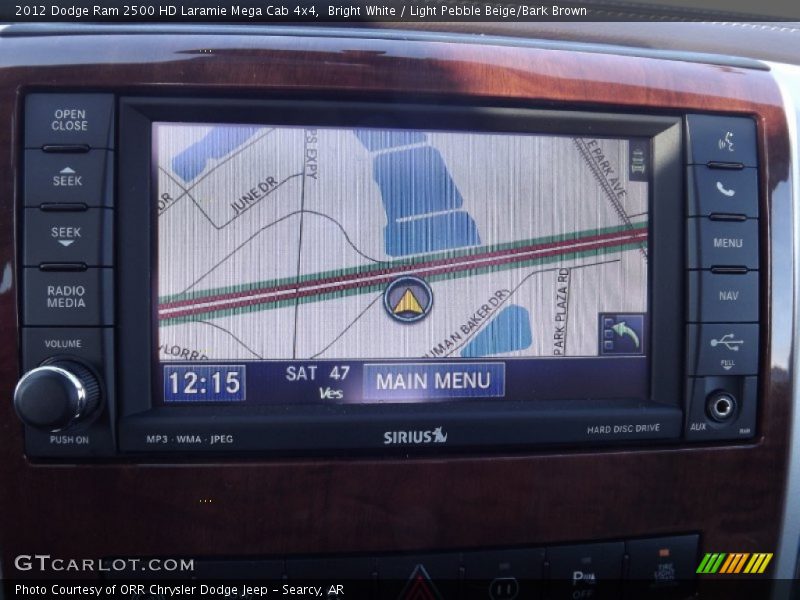 Bright White / Light Pebble Beige/Bark Brown 2012 Dodge Ram 2500 HD Laramie Mega Cab 4x4