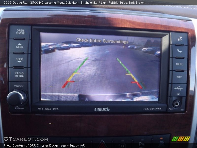 Bright White / Light Pebble Beige/Bark Brown 2012 Dodge Ram 2500 HD Laramie Mega Cab 4x4
