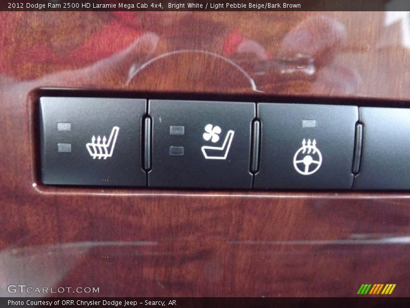 Bright White / Light Pebble Beige/Bark Brown 2012 Dodge Ram 2500 HD Laramie Mega Cab 4x4