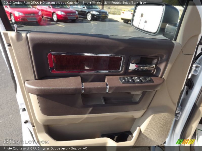 Bright White / Light Pebble Beige/Bark Brown 2012 Dodge Ram 2500 HD Laramie Mega Cab 4x4