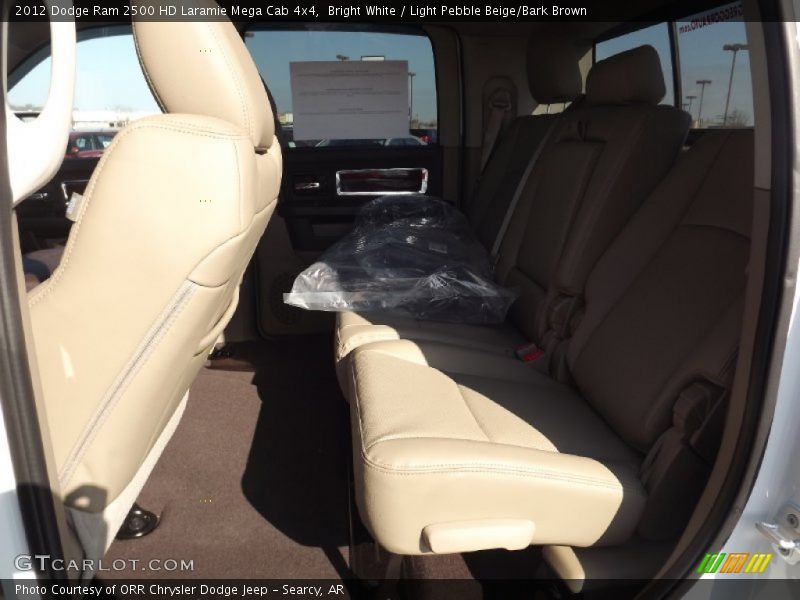 Bright White / Light Pebble Beige/Bark Brown 2012 Dodge Ram 2500 HD Laramie Mega Cab 4x4