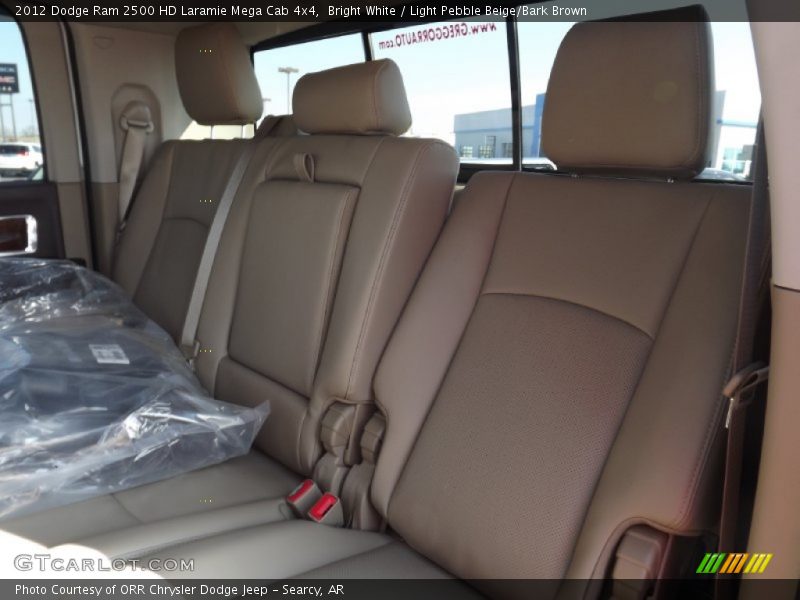 Bright White / Light Pebble Beige/Bark Brown 2012 Dodge Ram 2500 HD Laramie Mega Cab 4x4