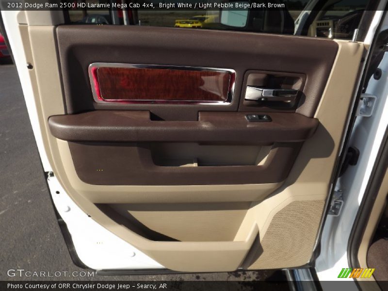 Bright White / Light Pebble Beige/Bark Brown 2012 Dodge Ram 2500 HD Laramie Mega Cab 4x4
