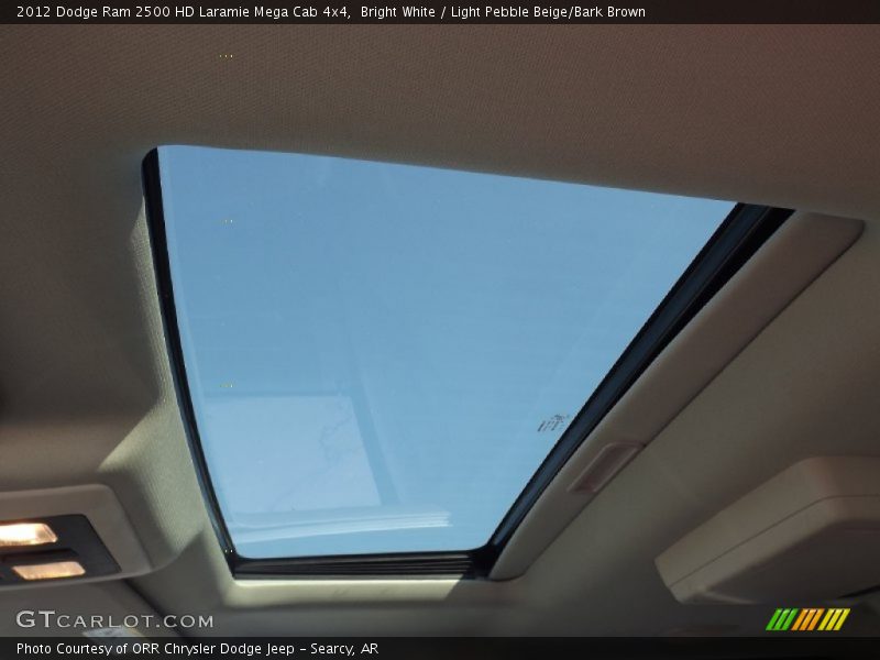 Bright White / Light Pebble Beige/Bark Brown 2012 Dodge Ram 2500 HD Laramie Mega Cab 4x4