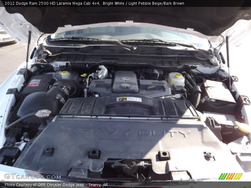 Bright White / Light Pebble Beige/Bark Brown 2012 Dodge Ram 2500 HD Laramie Mega Cab 4x4