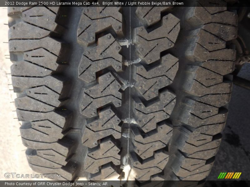 Bright White / Light Pebble Beige/Bark Brown 2012 Dodge Ram 2500 HD Laramie Mega Cab 4x4