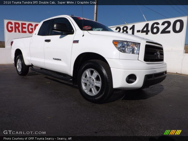 Super White / Graphite Gray 2010 Toyota Tundra SR5 Double Cab