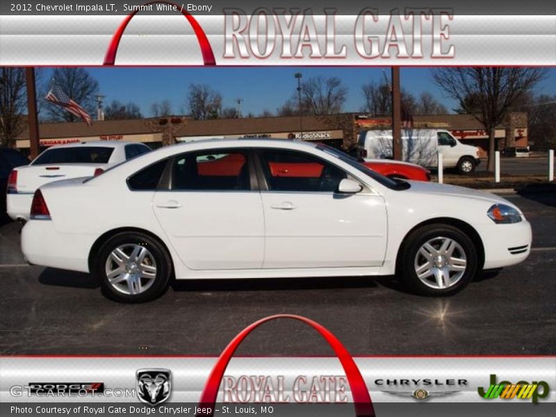 Summit White / Ebony 2012 Chevrolet Impala LT
