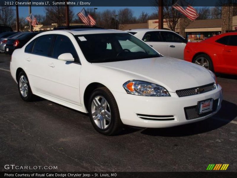 Summit White / Ebony 2012 Chevrolet Impala LT