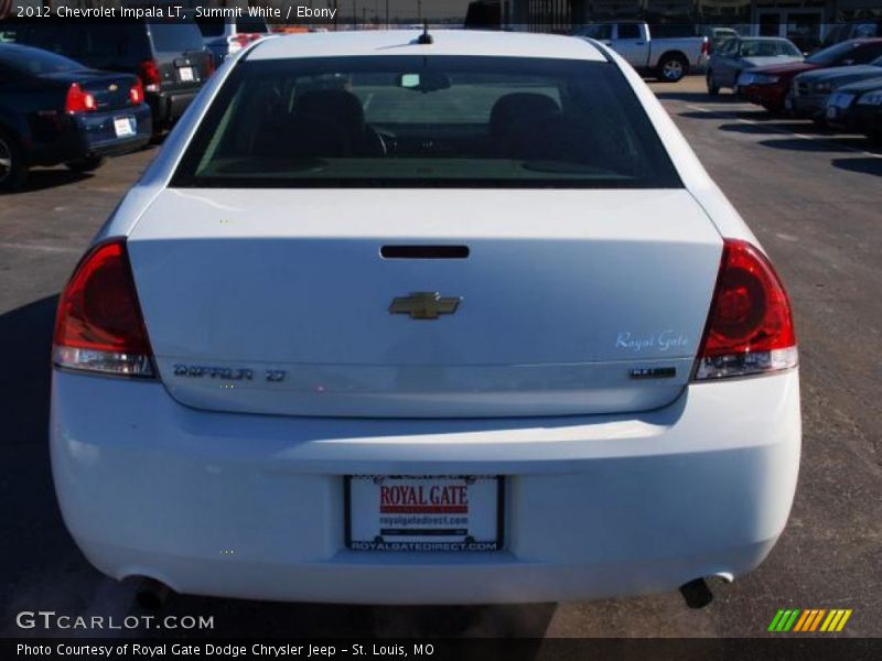 Summit White / Ebony 2012 Chevrolet Impala LT