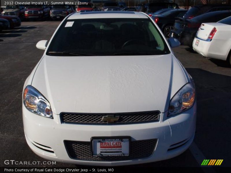 Summit White / Ebony 2012 Chevrolet Impala LT