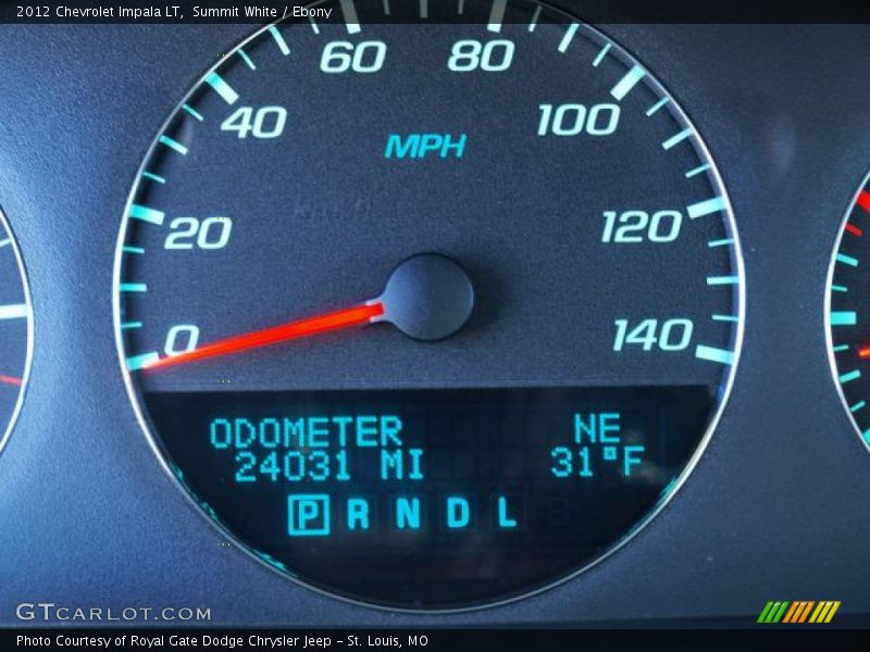 Summit White / Ebony 2012 Chevrolet Impala LT