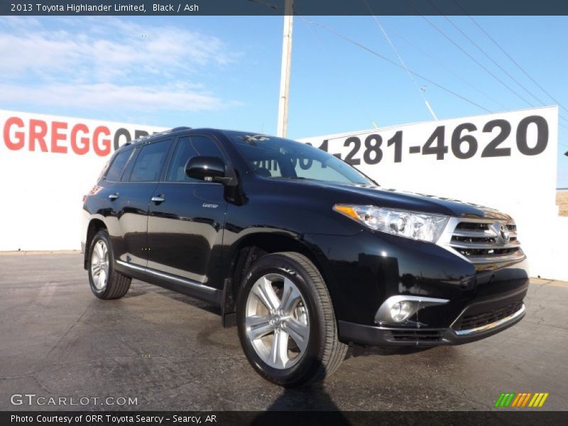 Black / Ash 2013 Toyota Highlander Limited