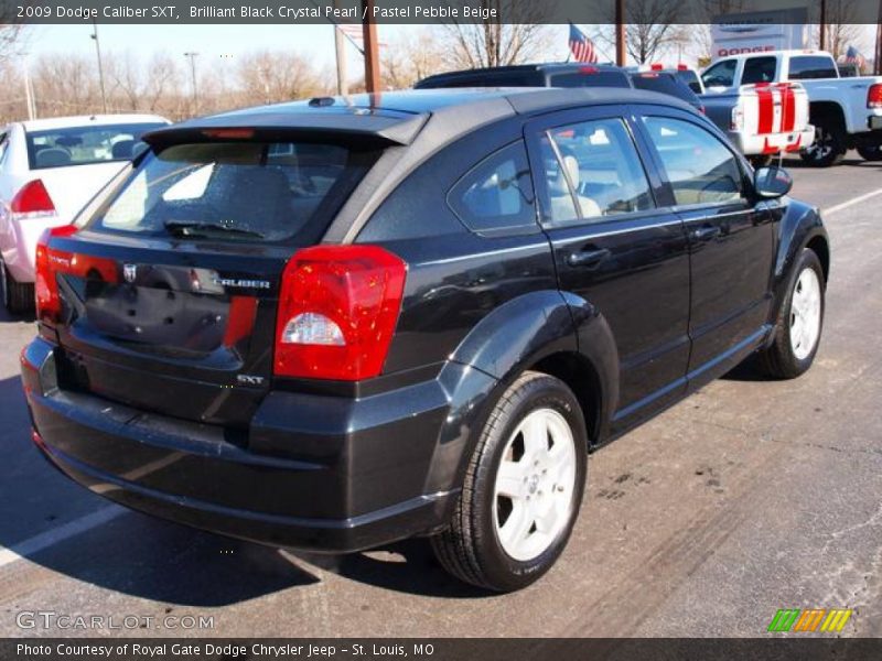 Brilliant Black Crystal Pearl / Pastel Pebble Beige 2009 Dodge Caliber SXT