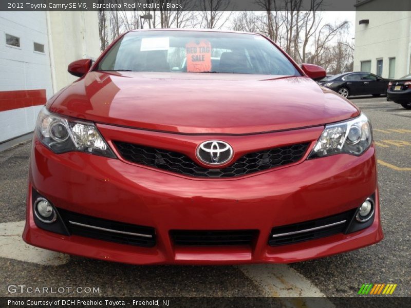 Barcelona Red Metallic / Black 2012 Toyota Camry SE V6