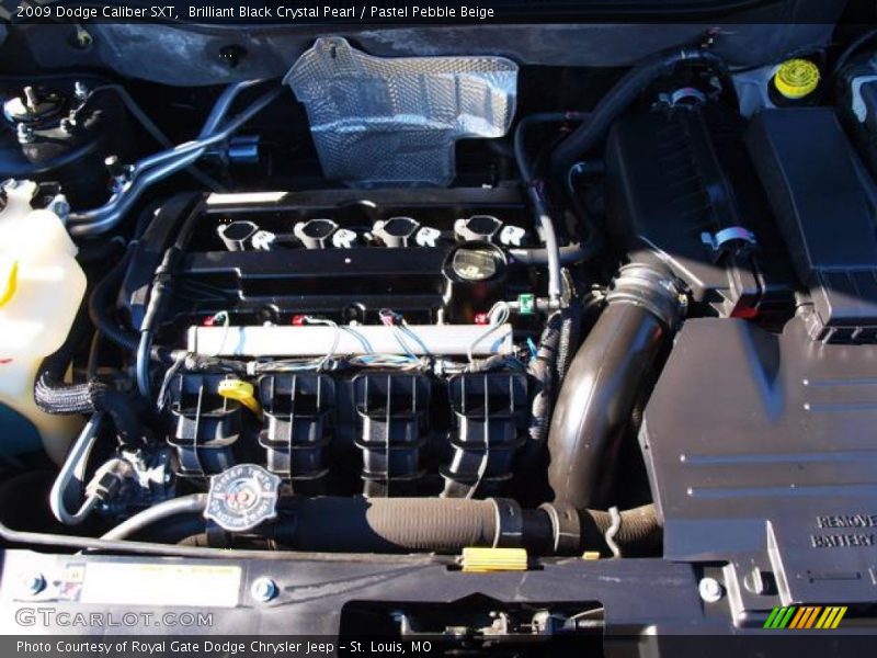 Brilliant Black Crystal Pearl / Pastel Pebble Beige 2009 Dodge Caliber SXT