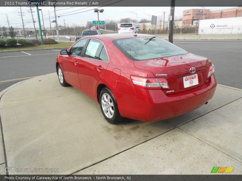 Barcelona Red Metallic / Ash 2011 Toyota Camry LE
