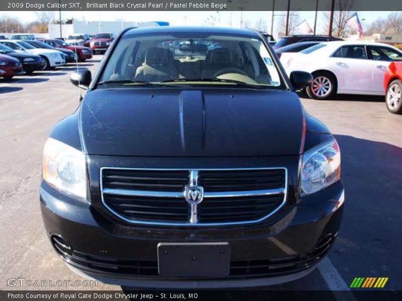 Brilliant Black Crystal Pearl / Pastel Pebble Beige 2009 Dodge Caliber SXT