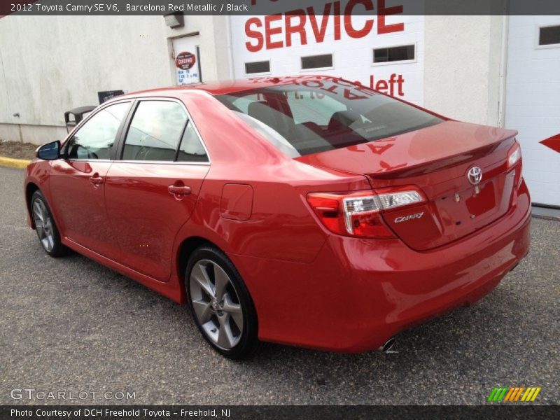 Barcelona Red Metallic / Black 2012 Toyota Camry SE V6