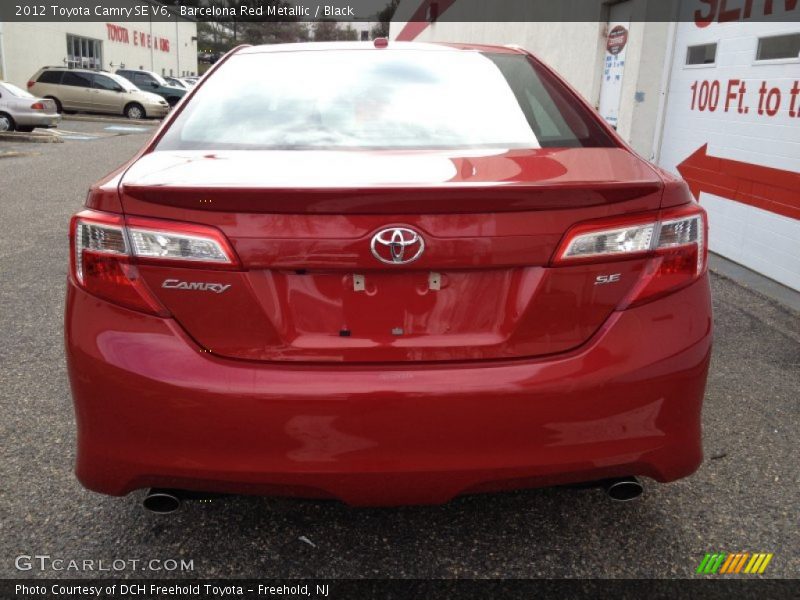 Barcelona Red Metallic / Black 2012 Toyota Camry SE V6