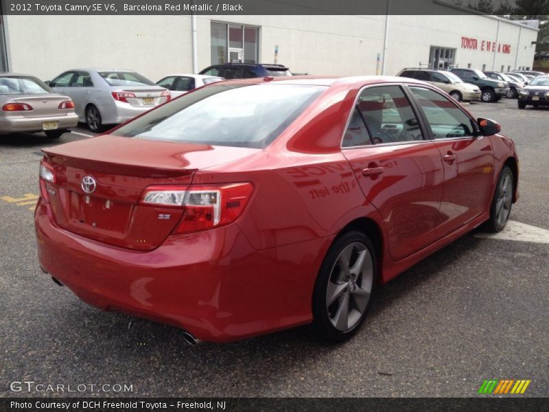 Barcelona Red Metallic / Black 2012 Toyota Camry SE V6