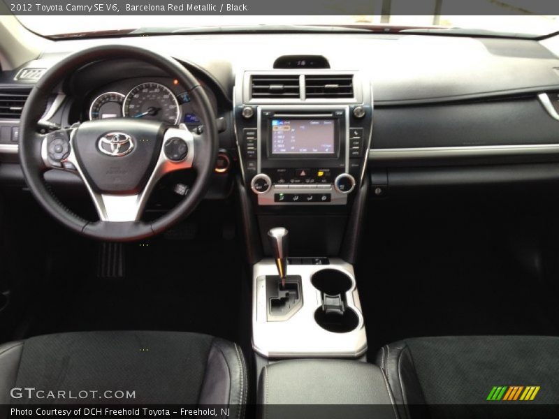 Barcelona Red Metallic / Black 2012 Toyota Camry SE V6