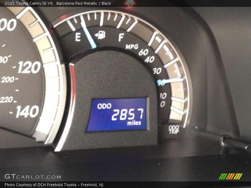 Barcelona Red Metallic / Black 2012 Toyota Camry SE V6