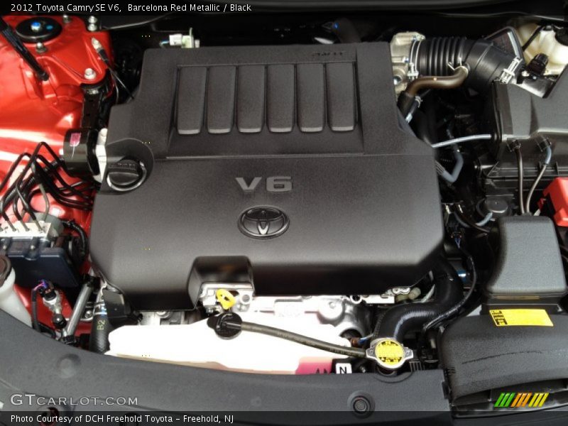 Barcelona Red Metallic / Black 2012 Toyota Camry SE V6