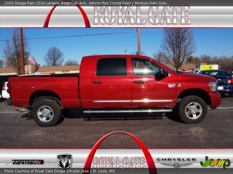 Inferno Red Crystal Pearl / Medium Slate Gray 2009 Dodge Ram 2500 Laramie Mega Cab 4x4