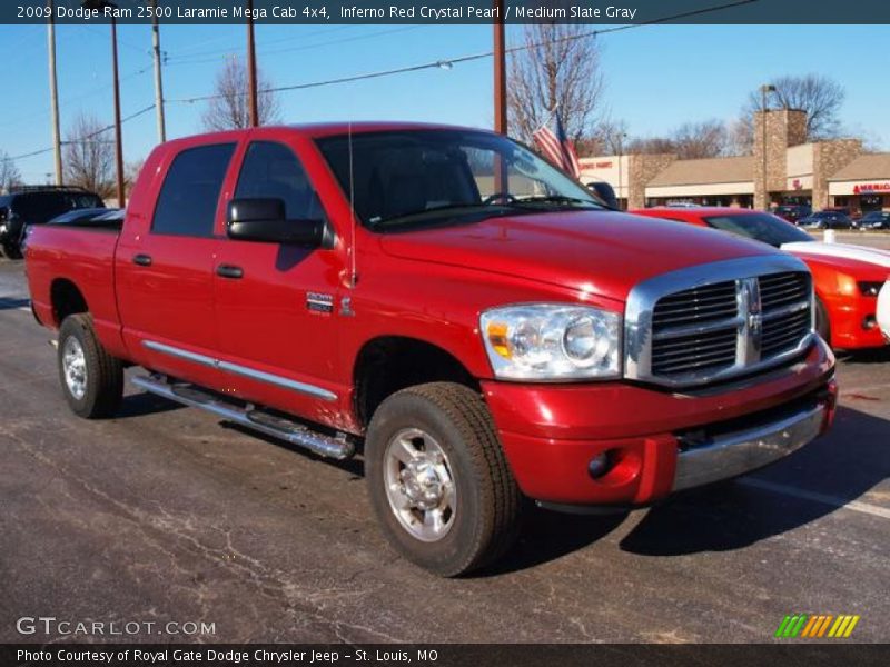 Inferno Red Crystal Pearl / Medium Slate Gray 2009 Dodge Ram 2500 Laramie Mega Cab 4x4