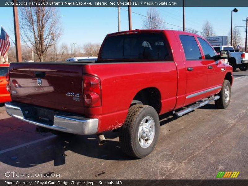 Inferno Red Crystal Pearl / Medium Slate Gray 2009 Dodge Ram 2500 Laramie Mega Cab 4x4