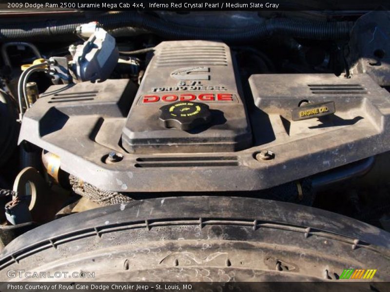 Inferno Red Crystal Pearl / Medium Slate Gray 2009 Dodge Ram 2500 Laramie Mega Cab 4x4