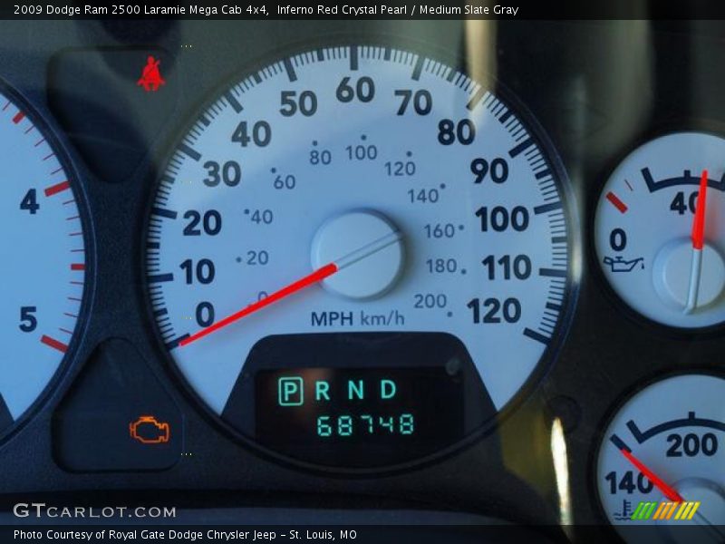 Inferno Red Crystal Pearl / Medium Slate Gray 2009 Dodge Ram 2500 Laramie Mega Cab 4x4