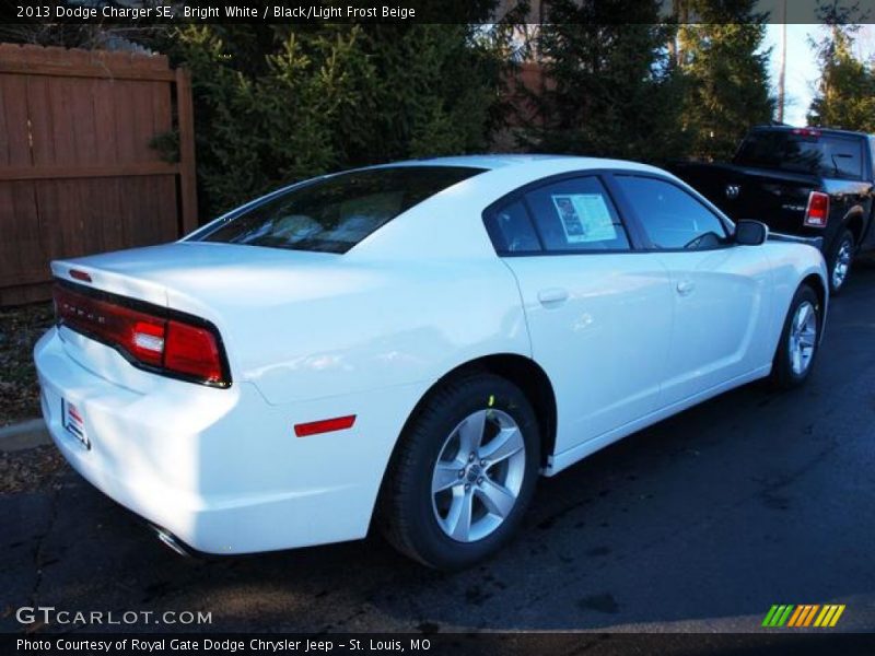 Bright White / Black/Light Frost Beige 2013 Dodge Charger SE