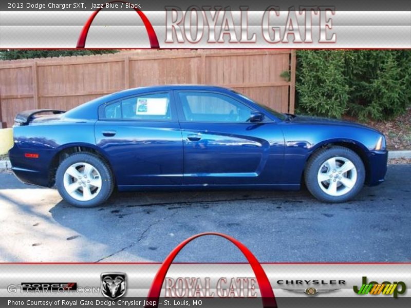 Jazz Blue / Black 2013 Dodge Charger SXT