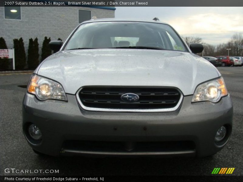 Brilliant Silver Metallic / Dark Charcoal Tweed 2007 Subaru Outback 2.5i Wagon