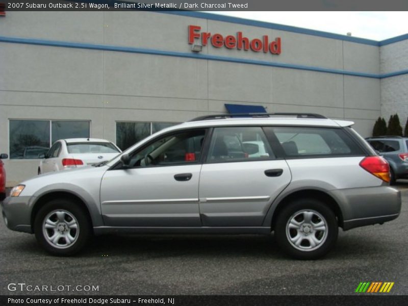 Brilliant Silver Metallic / Dark Charcoal Tweed 2007 Subaru Outback 2.5i Wagon