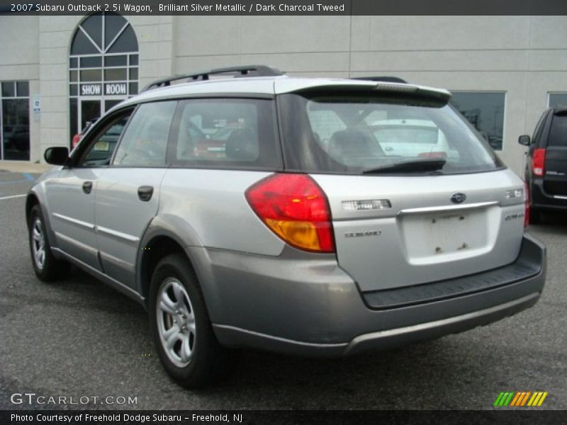 Brilliant Silver Metallic / Dark Charcoal Tweed 2007 Subaru Outback 2.5i Wagon