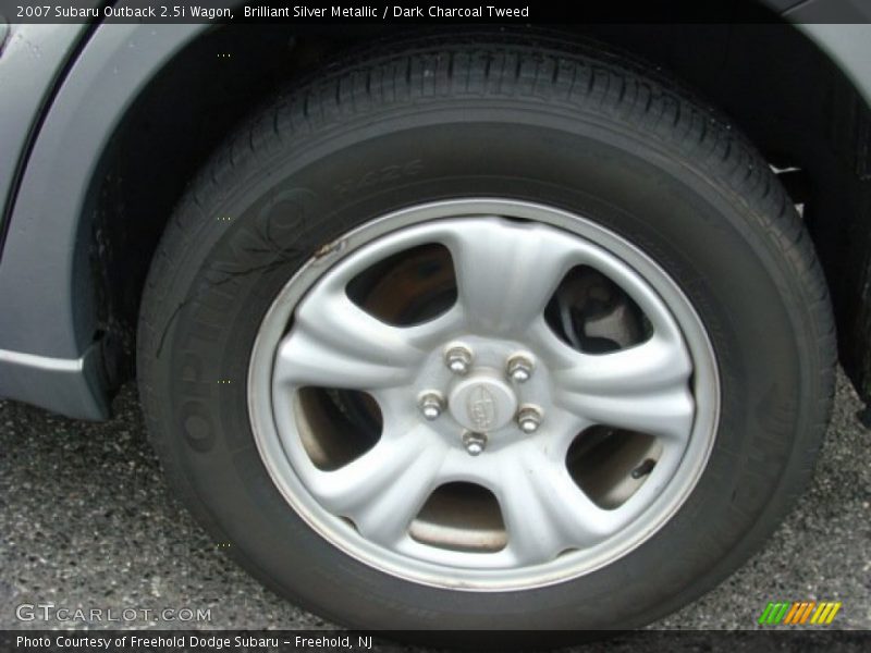Brilliant Silver Metallic / Dark Charcoal Tweed 2007 Subaru Outback 2.5i Wagon