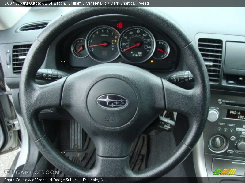 Brilliant Silver Metallic / Dark Charcoal Tweed 2007 Subaru Outback 2.5i Wagon
