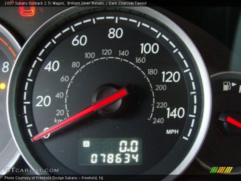 Brilliant Silver Metallic / Dark Charcoal Tweed 2007 Subaru Outback 2.5i Wagon