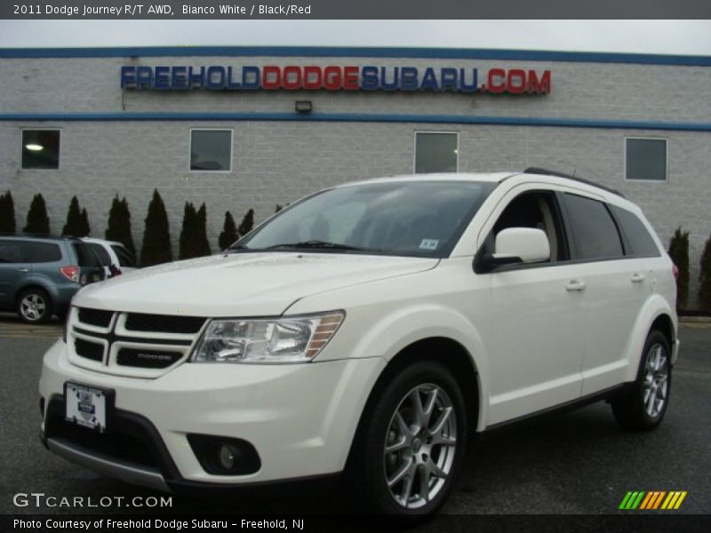 Bianco White / Black/Red 2011 Dodge Journey R/T AWD