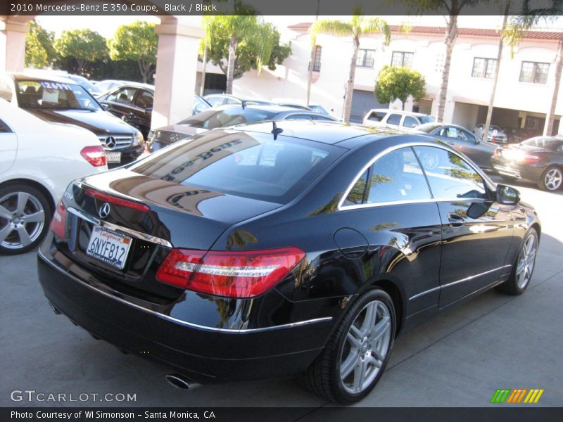 Black / Black 2010 Mercedes-Benz E 350 Coupe