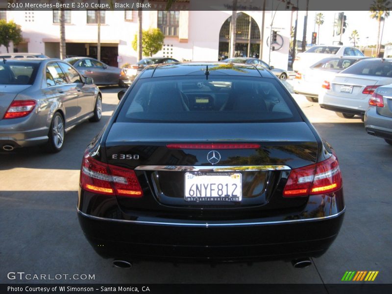 Black / Black 2010 Mercedes-Benz E 350 Coupe