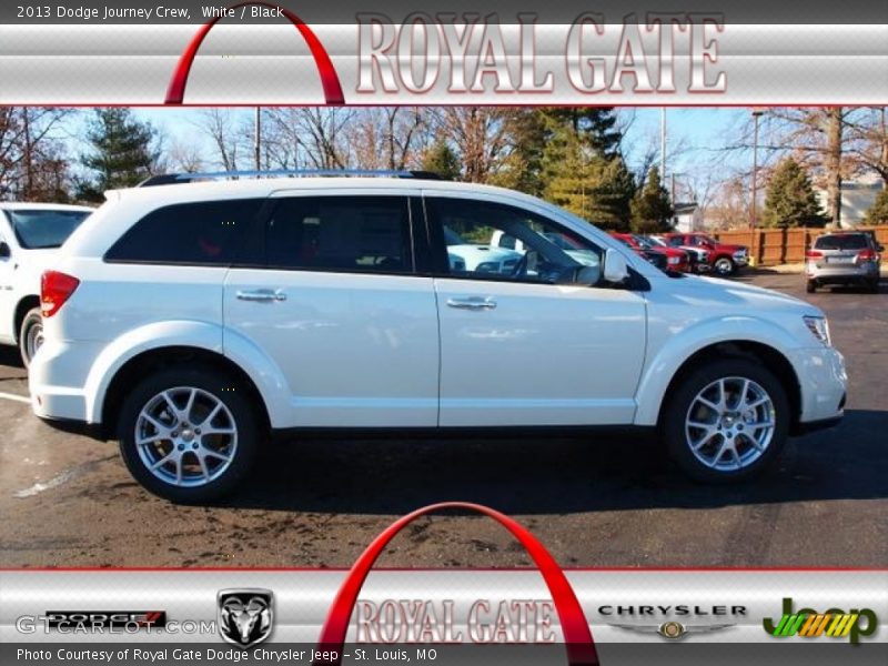 White / Black 2013 Dodge Journey Crew