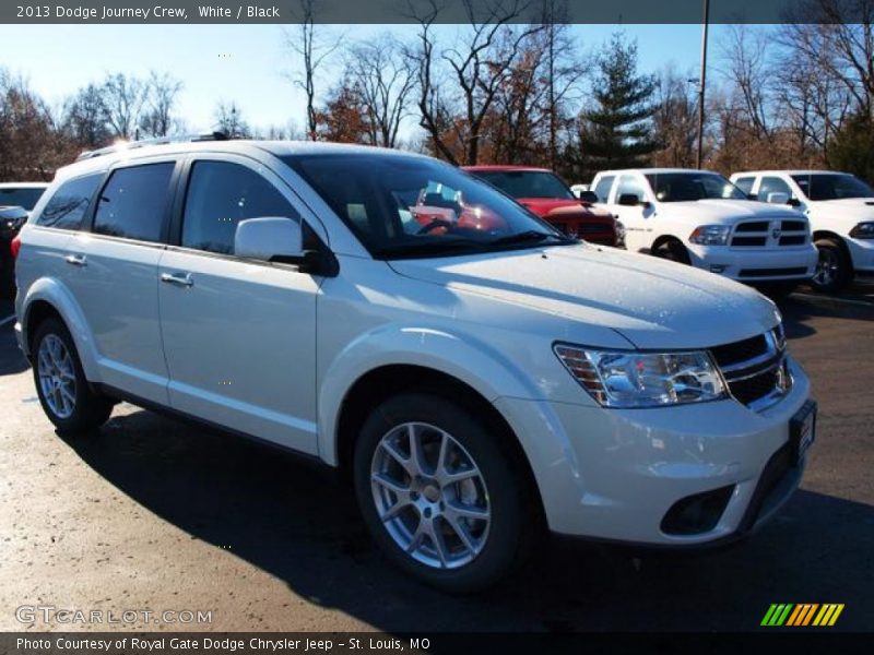 White / Black 2013 Dodge Journey Crew