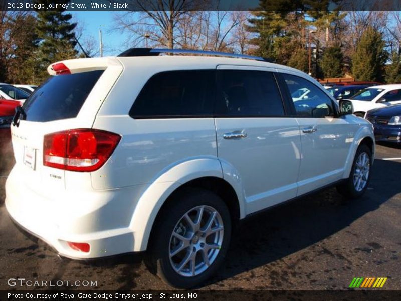 White / Black 2013 Dodge Journey Crew