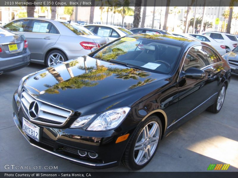 Black / Black 2010 Mercedes-Benz E 350 Coupe