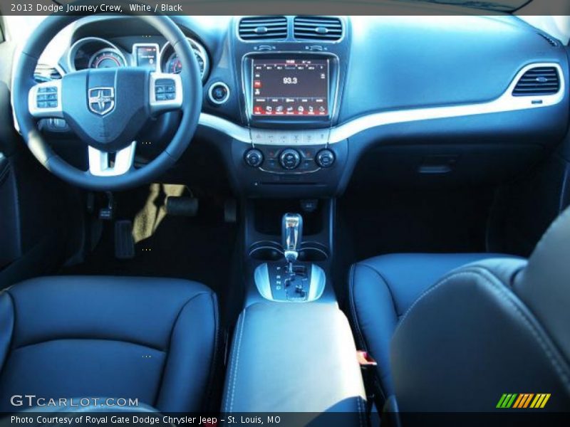 White / Black 2013 Dodge Journey Crew