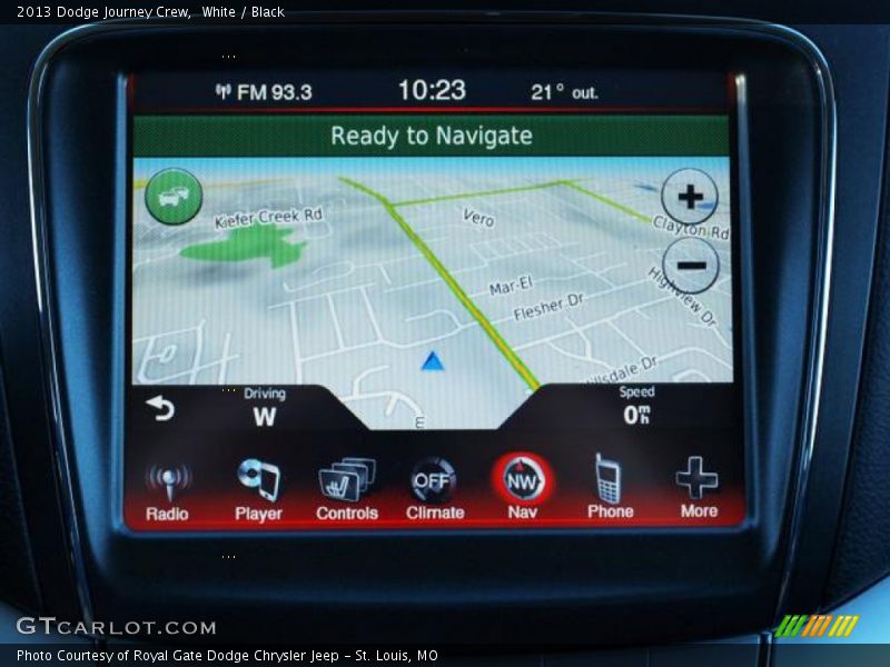 White / Black 2013 Dodge Journey Crew